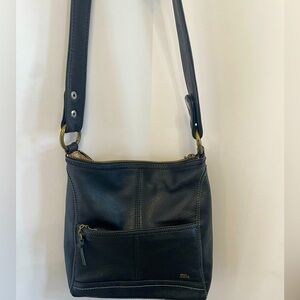 THE SAK Black Pebbled Leather Crossbody, Shoulder Bag Purse